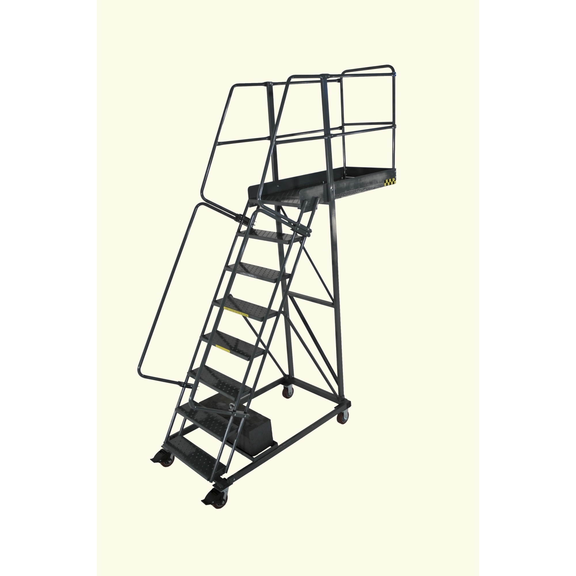 Ballymore, Rolling Ladder, Overall Height 120 in, Steps 8, Material Steel, Model# CL-8-14